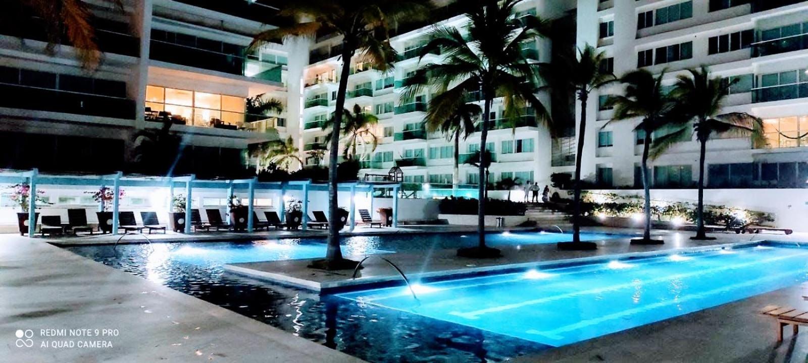 Apartamento En Boquilla Vista Al Mar Dos Hab *